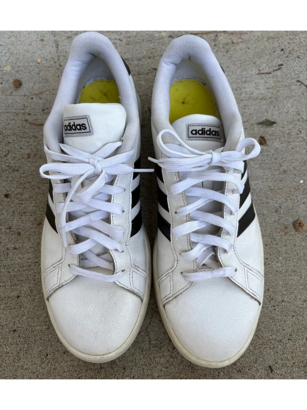 adidas Grand Court Cloud White and Core Black Mens 11